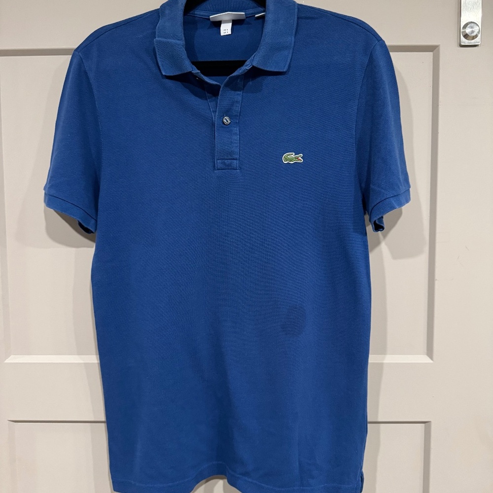 Lacoste Polo Shirt - Boys/Youth Size S, Blue, Pre-owned Well Worn In Poor